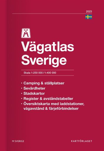 Bild på M Vägatlas Sverige 2023 : Skala 1:250.000-1:400.000