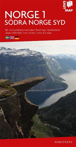 Bild på Södra Norge syd EasyMap : Skala 1:330.000