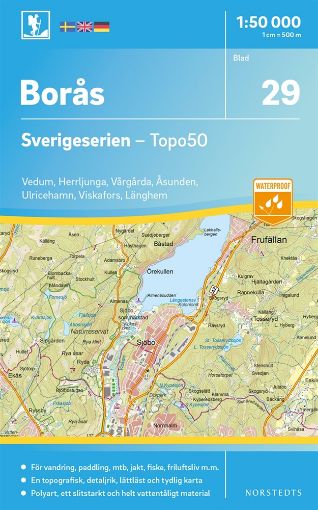 Bild på 29 Borås Sverigeserien Topo50 : Skala 1:50 000