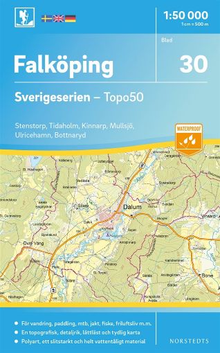 Bild på 30 Falköping Sverigeserien Topo50 : Skala 1:50 000