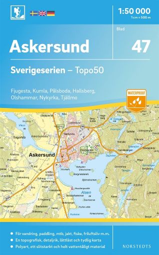 Bild på 47 Askersund Sverigeserien Topo50 : Skala 1:50 000