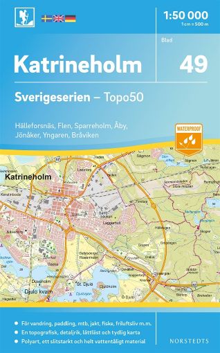 Bild på 49 Katrineholm Sverigeserien Topo50 : Skala 1:50 000