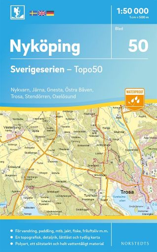 Bild på 50 Nyköping Sverigeserien Topo50 : Skala 1:50 000