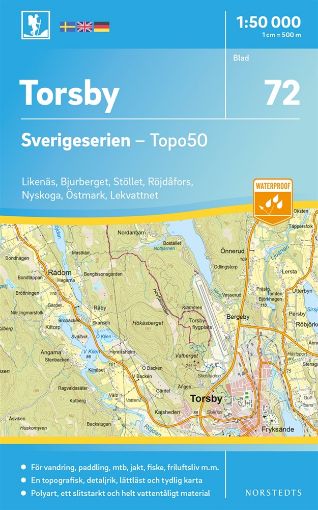 Bild på 72 Torsby Sverigeserien Topo50 : Skala 1:50 000