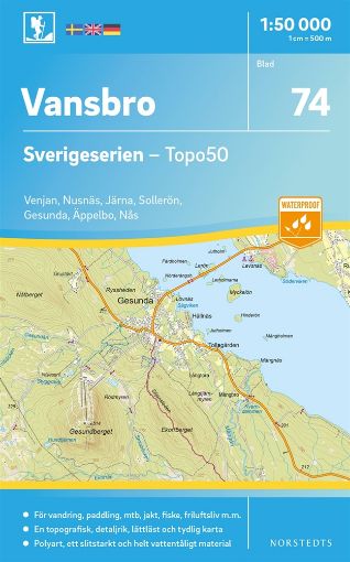 Bild på 74 Vansbro Sverigeserien Topo50 : Skala 1:50 000
