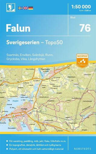 Bild på 76 Falun Sverigeserien Topo50 : Skala 1:50 000
