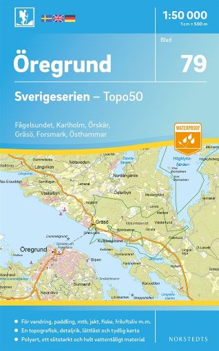 Bild på 79 Öregrund Sverigeserien Topo50 : Skala 1:50 000