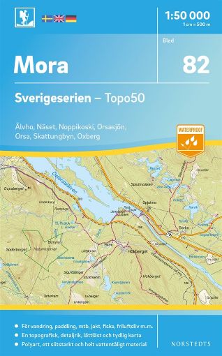 Bild på 82 Mora Sverigeserien Topo50 : Skala 1:50 000