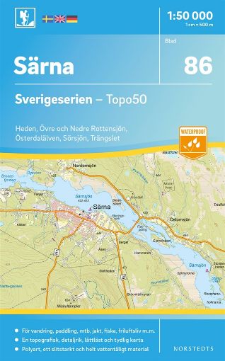 Bild på 86 Särna Sverigeserien Topo50 : Skala 1:50 000