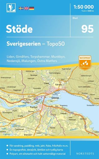 Bild på 95 Stöde Sverigeserien Topo50 : Skala 1:50 000