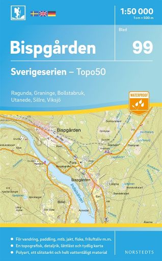 Bild på 99 Bispgården Sverigeserien Topo50 : Skala 1:50 000