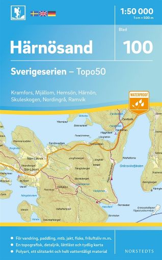 Bild på 100 Härnösand Sverigeserien Topo50 : Skala 1:50 000
