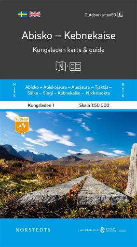 Bild på Abisko Kebnekaise Kungsleden 1 Karta och guide : Outdoorkartan skala 1:50 000