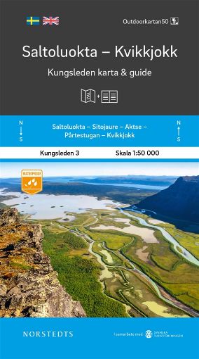 Bild på Saltoluokta Kvikkjokk Kungsleden 3 Karta och guide : Outdoorkartan 1:50 000