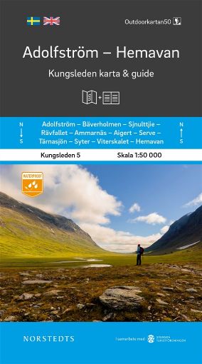 Bild på Adolfström Hemavan Kungsleden 5 Karta och guide : Outdoorkartan skala 1:50 000