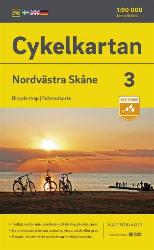 Bild på Cykelkartan Blad 3 Nordvästra Skåne 2023-2025