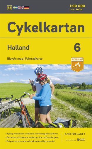 Bild på Cykelkartan Blad 6 Halland 2023-2025