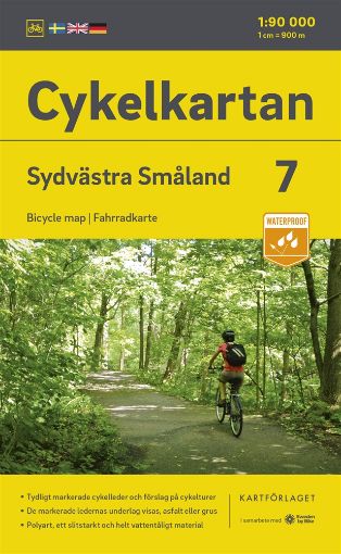 Bild på Cykelkartan Blad 7 Sydvästra Småland 2023-2025