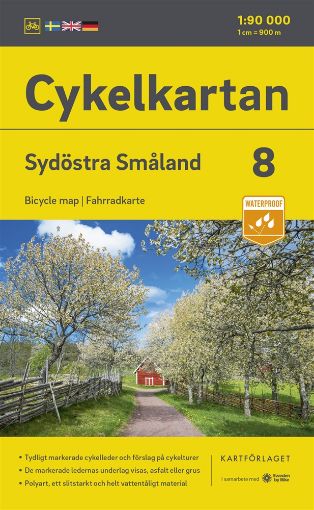 Bild på Cykelkartan Blad 8 Sydöstra Småland 2023-2025