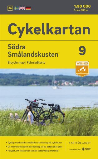 Bild på Cykelkartan Blad 9 Södra Smålandskusten 2023-2025