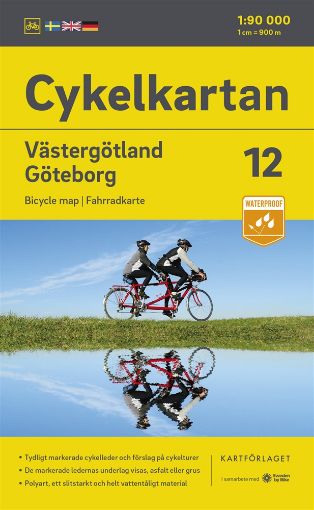 Bild på Cykelkartan Blad 12 Västergötland/Göteborg 2023-2025