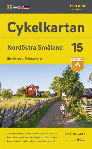 Bild på Cykelkartan Blad 15 Nordöstra Småland 2023-2025