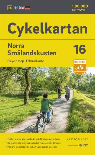 Bild på Cykelkartan Blad 16 Norra Smålandskusten 2023-2025