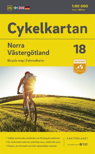 Bild på Cykelkartan Blad 18 Norra Västergötland 2023-2025