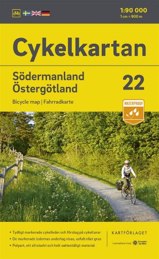Bild på Cykelkartan Blad 22 Södermanland/Östergötland 2023-2025