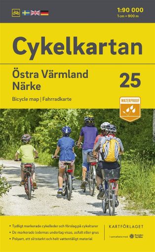 Bild på Cykelkartan Blad 25 Östra Värmland/Närke 2023-2025