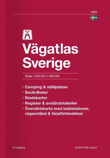 Bild på M Vägatlas Sverige 2024